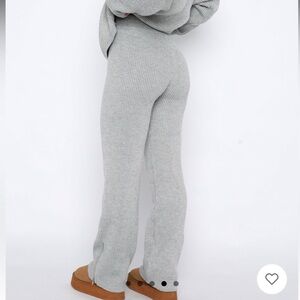 White Fox Boutique Light Gray Knit Pants